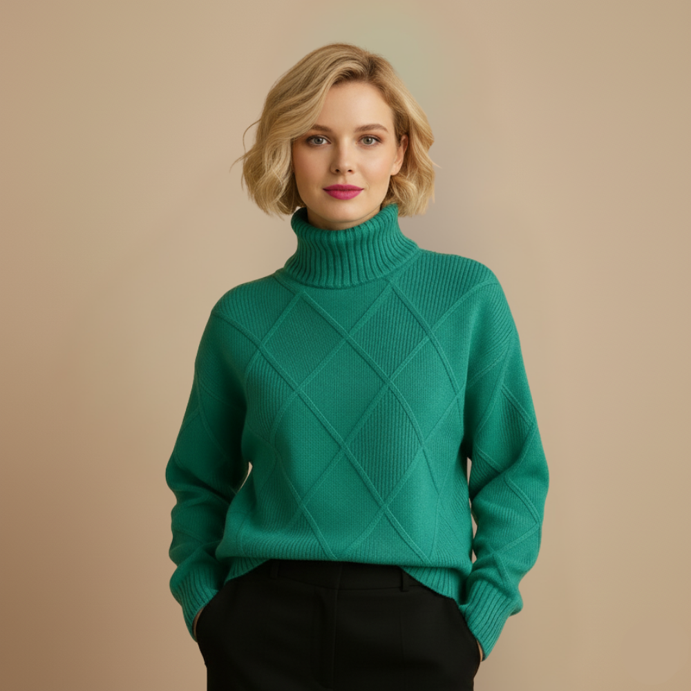 Dames Turtleneck Wol Trui Jelle Jora Mode