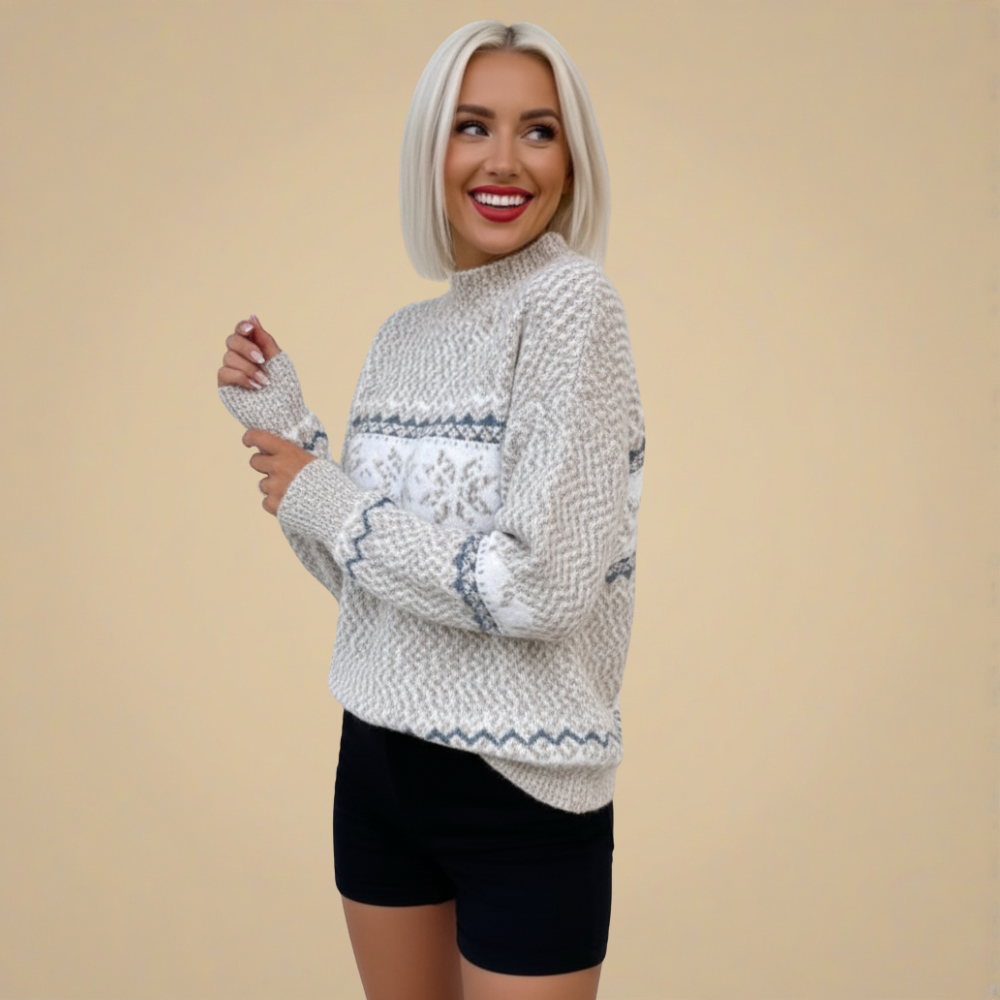 Dames Winter Mock Neck Trui Jelle Jora Mode
