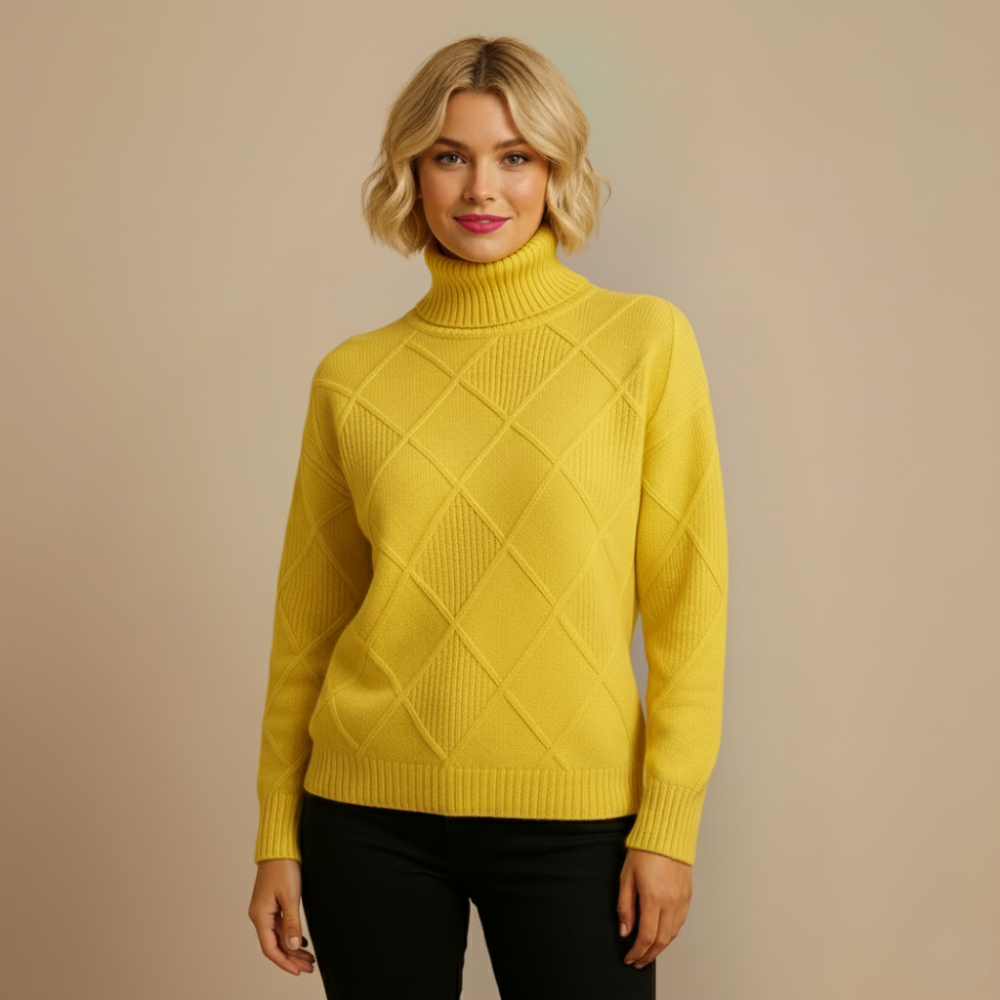 Dames Turtleneck Wol Trui Jelle Jora Mode