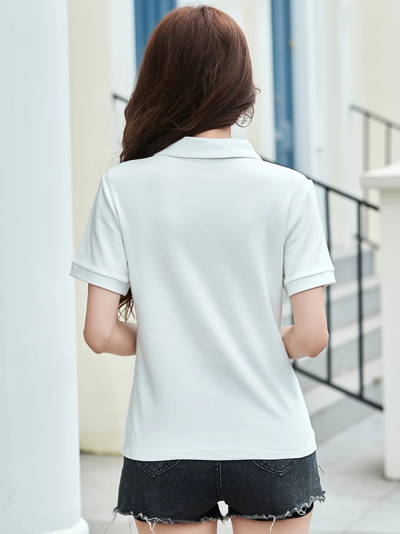 Casual dames-T-shirt met reverskraag Jelle Jora Mode