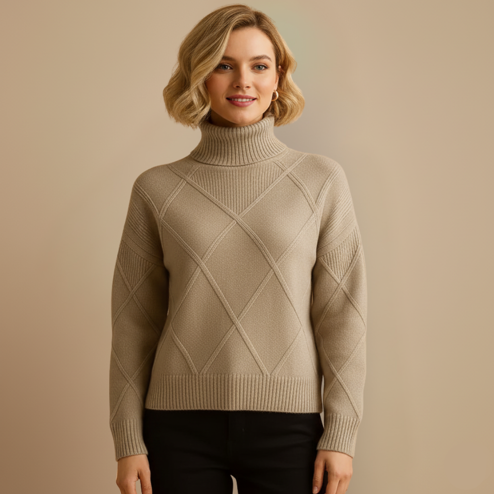 Dames Turtleneck Wol Trui Jelle Jora Mode