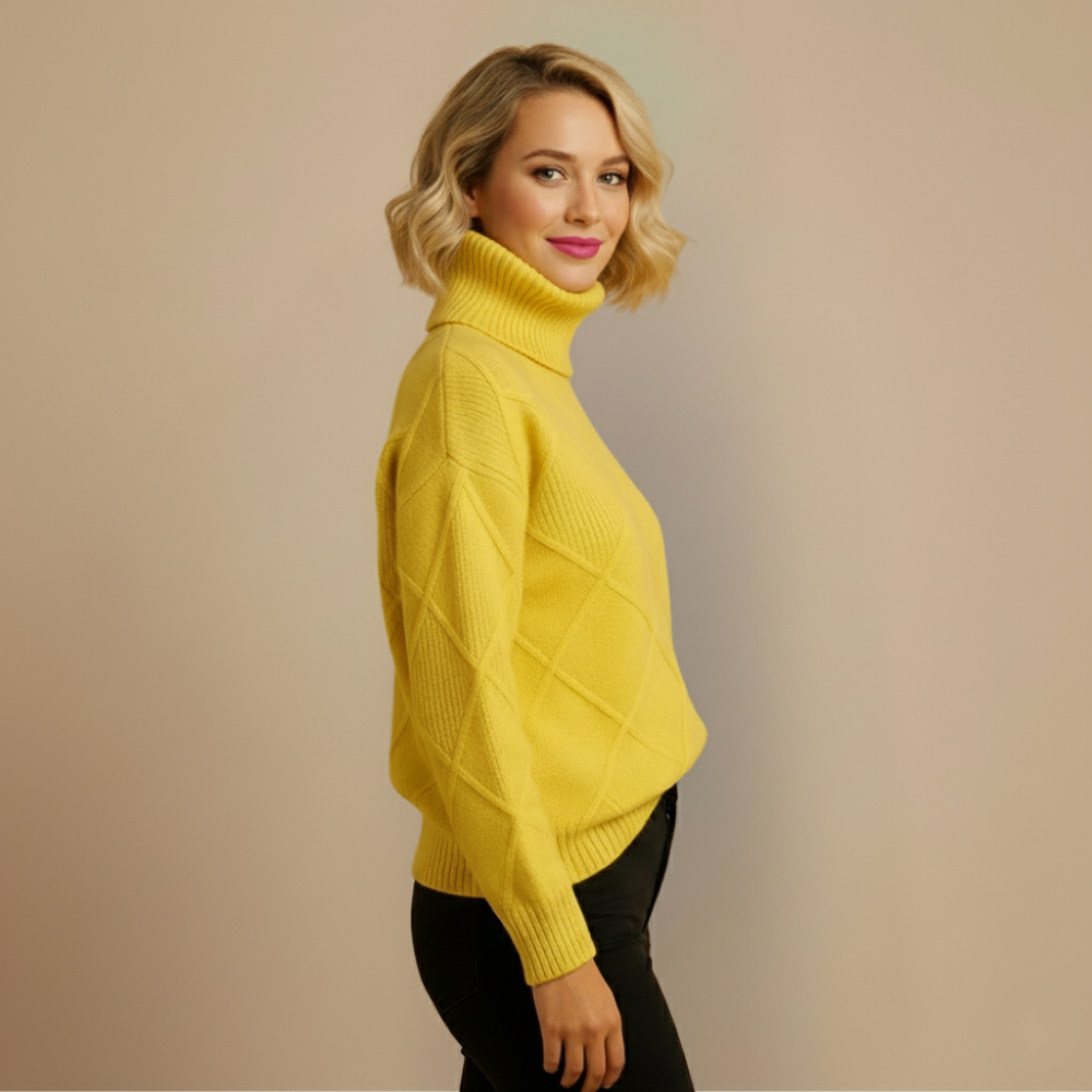 Dames Turtleneck Wol Trui Jelle Jora Mode