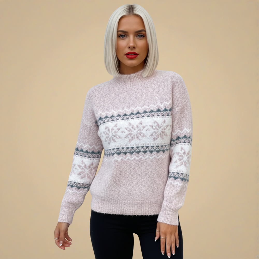 Dames Winter Mock Neck Trui Jelle Jora Mode