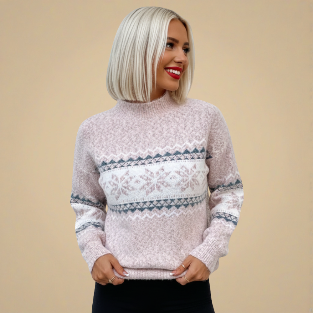 Dames Winter Mock Neck Trui Jelle Jora Mode