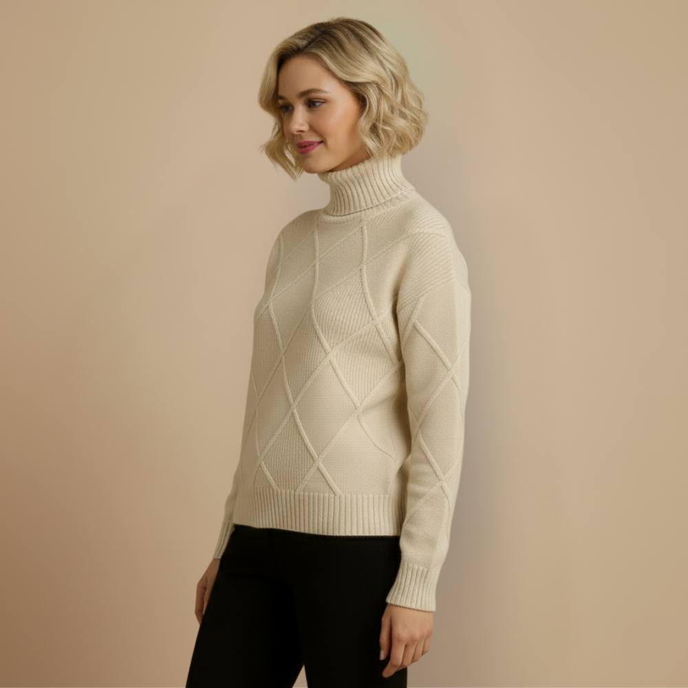 Dames Turtleneck Wol Trui Jelle Jora Mode