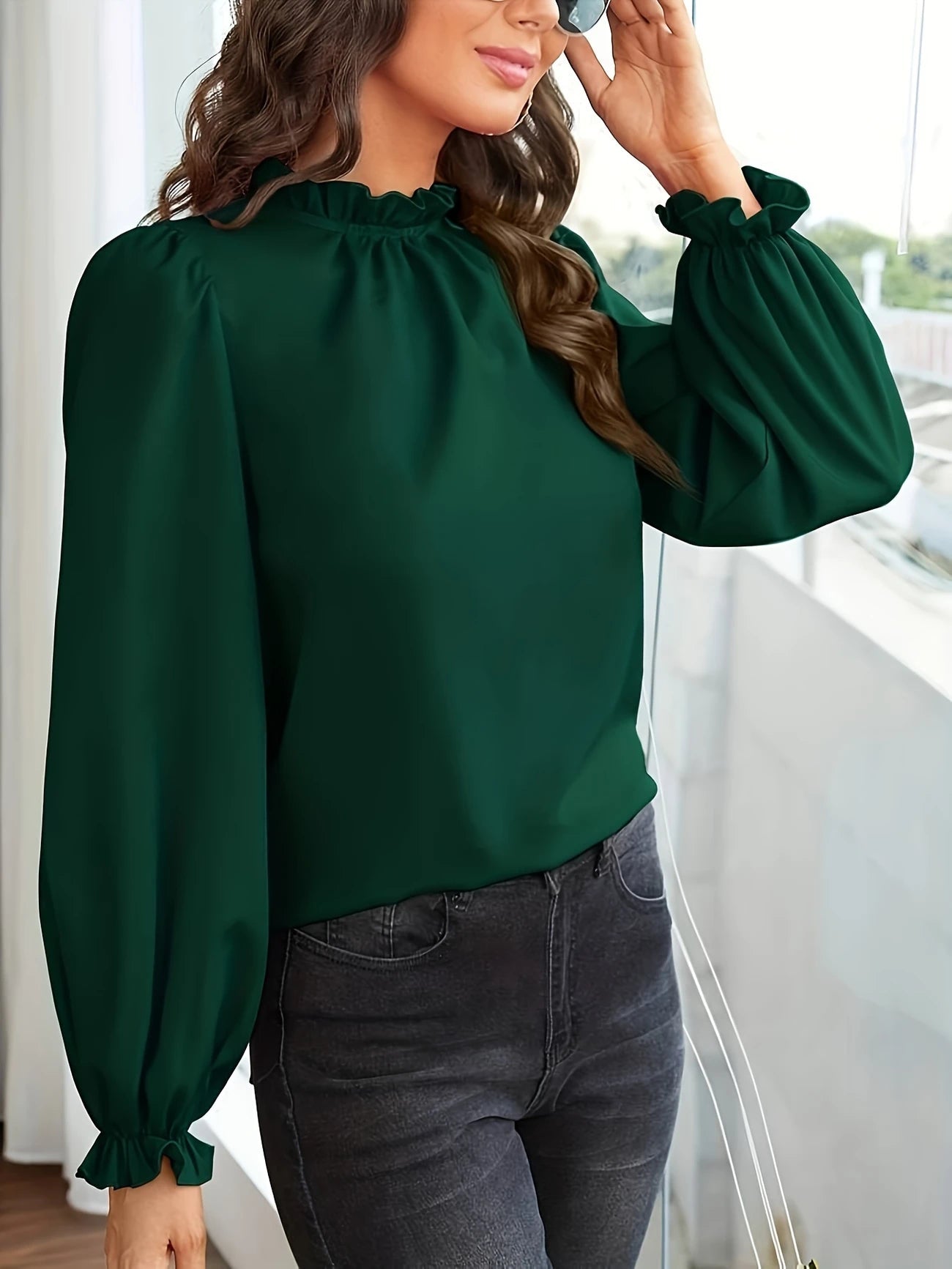 Elegante damesblouse met ruches Jelle Jora Mode