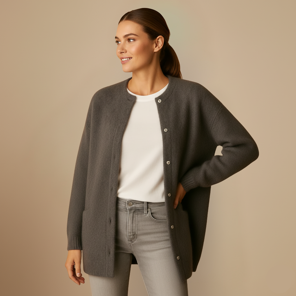 Dames losvallende wol cardigans Jelle Jora Mode
