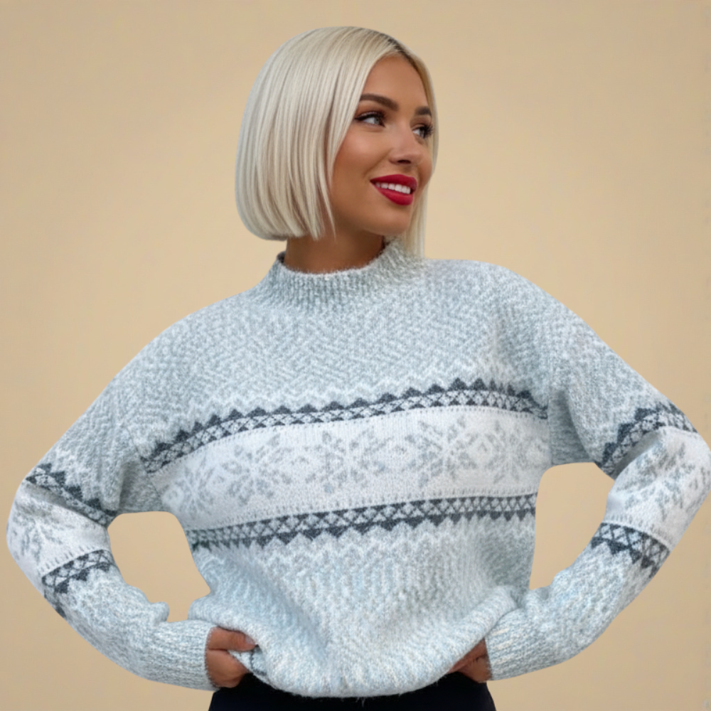 Dames Winter Mock Neck Trui Jelle Jora Mode