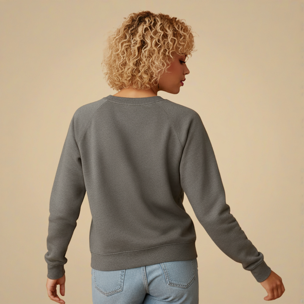 Sweatshirt met ronde hals en witte kattenprint Jelle Jora Mode
