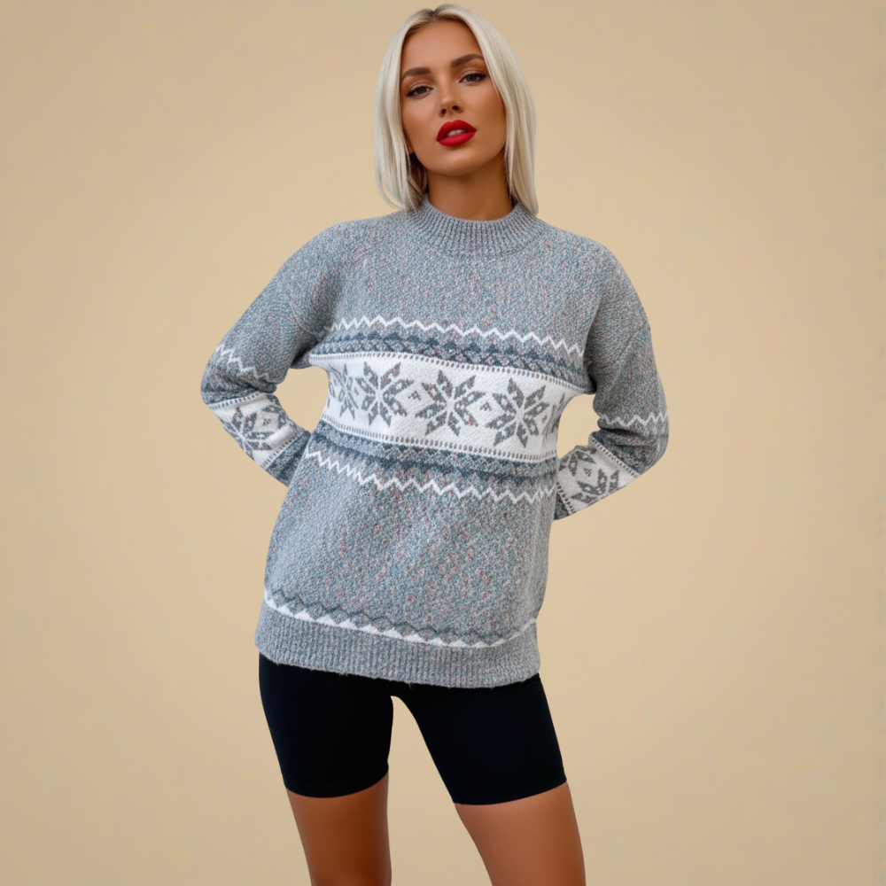 Dames Winter Mock Neck Trui Jelle Jora Mode