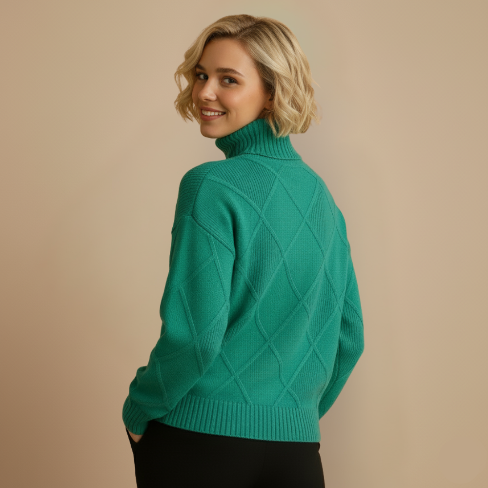 Dames Turtleneck Wol Trui Jelle Jora Mode