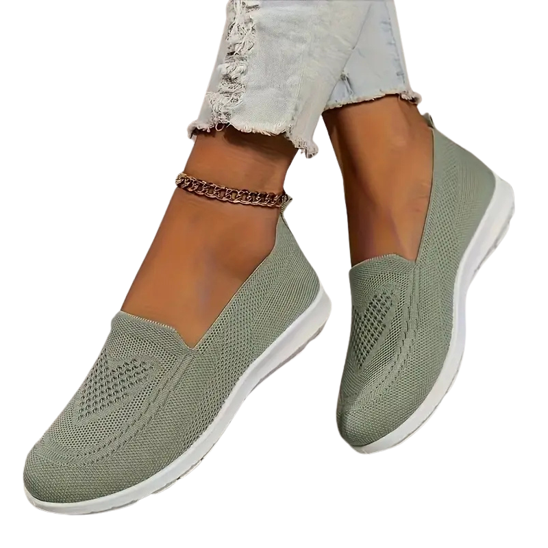Gebreide instapsneakers met zachte zool