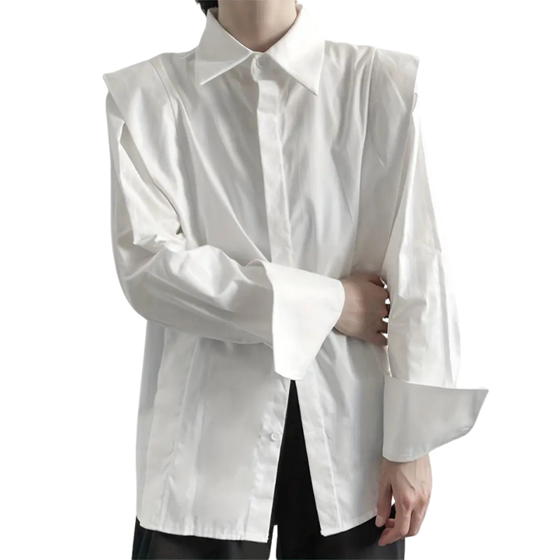 Gothic-punkblouse met knopen voor heren
