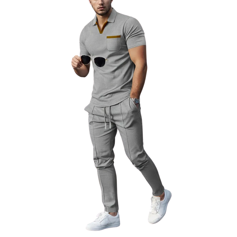 Trendy wafelkledingset voor heren