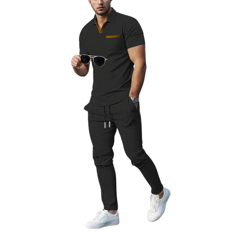 Trendy wafelkledingset voor heren