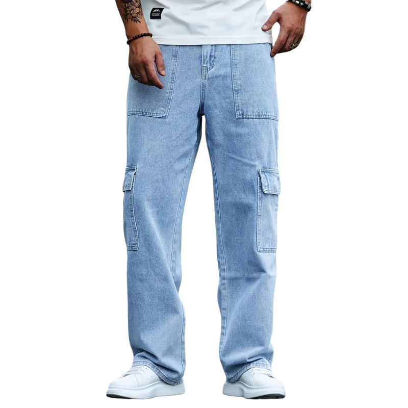 Denim jeans met losse pasvorm voor heren