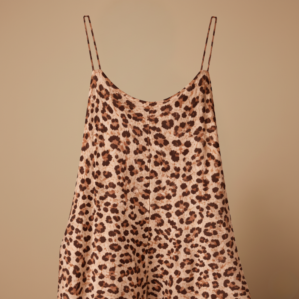 Dames casual jumpsuit met luipaardprint en wijde pijpen Jelle Jora Mode