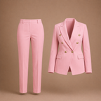 Dames elegant pak met broek en dubbele rij knopen Jelle Jora Mode