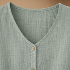 Dames casual blouse met losse pasvorm v-hals knopen en lange mouwen Jelle Jora Mode