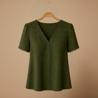 Elegante kanten blouse met korte mouwen Jelle Jora Mode