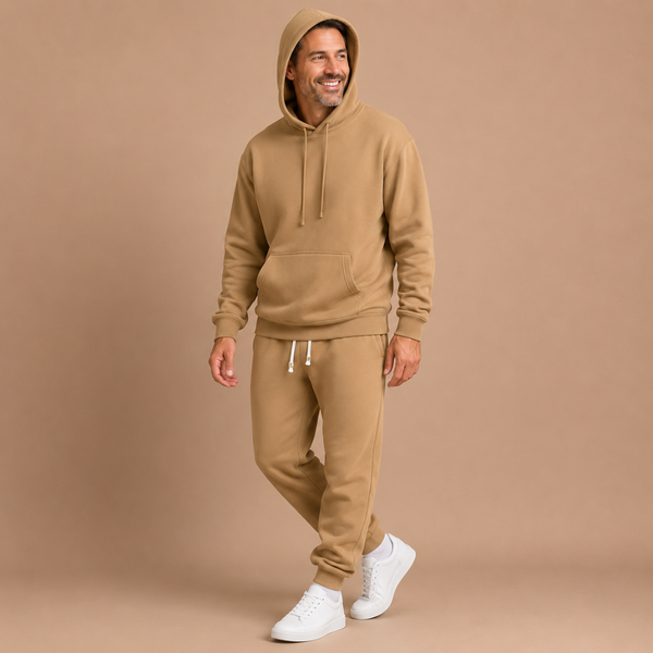 Heren casual joggingpak met capuchon en lange mouwen Jelle Jora Mode