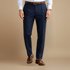 Heren casual geplooide broek