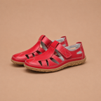Dames platte strandsandalen met uitgesneden zool Jelle Jora Mode