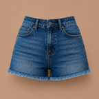 Dames denimshort met hoge taille Jelle Jora Mode