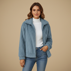 Dames Fuzzy Revers Winterjas Jelle Jora Mode