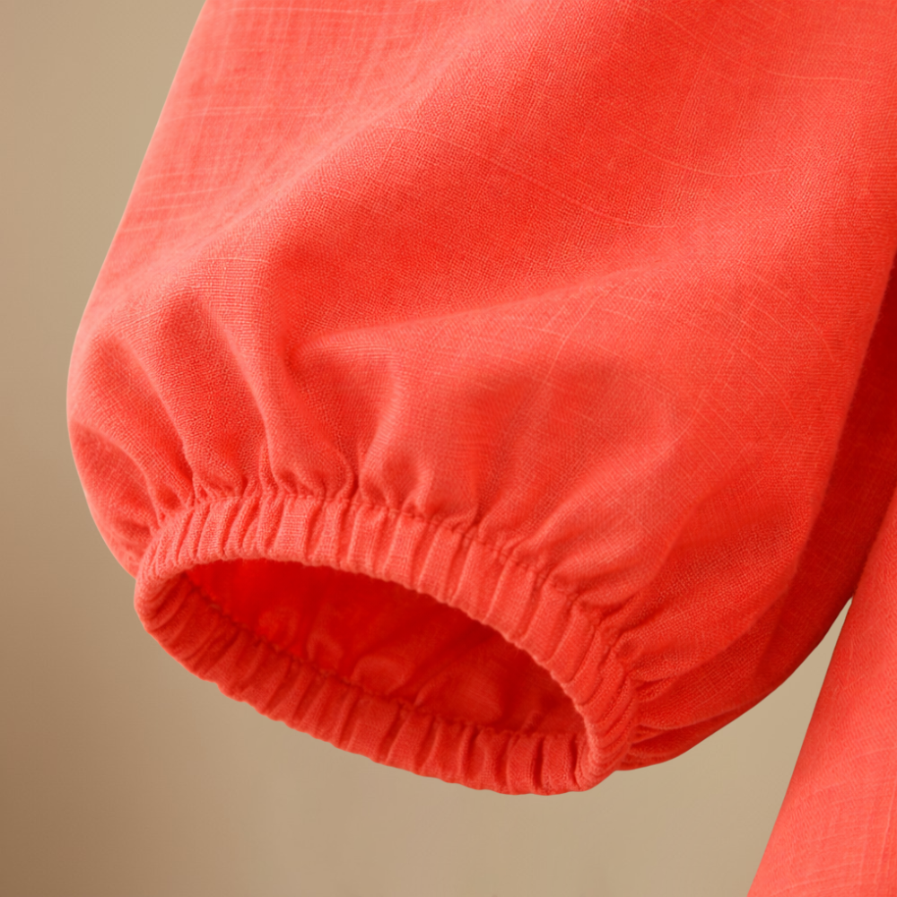 Dames rimpel v-hals blouse Jelle Jora Mode