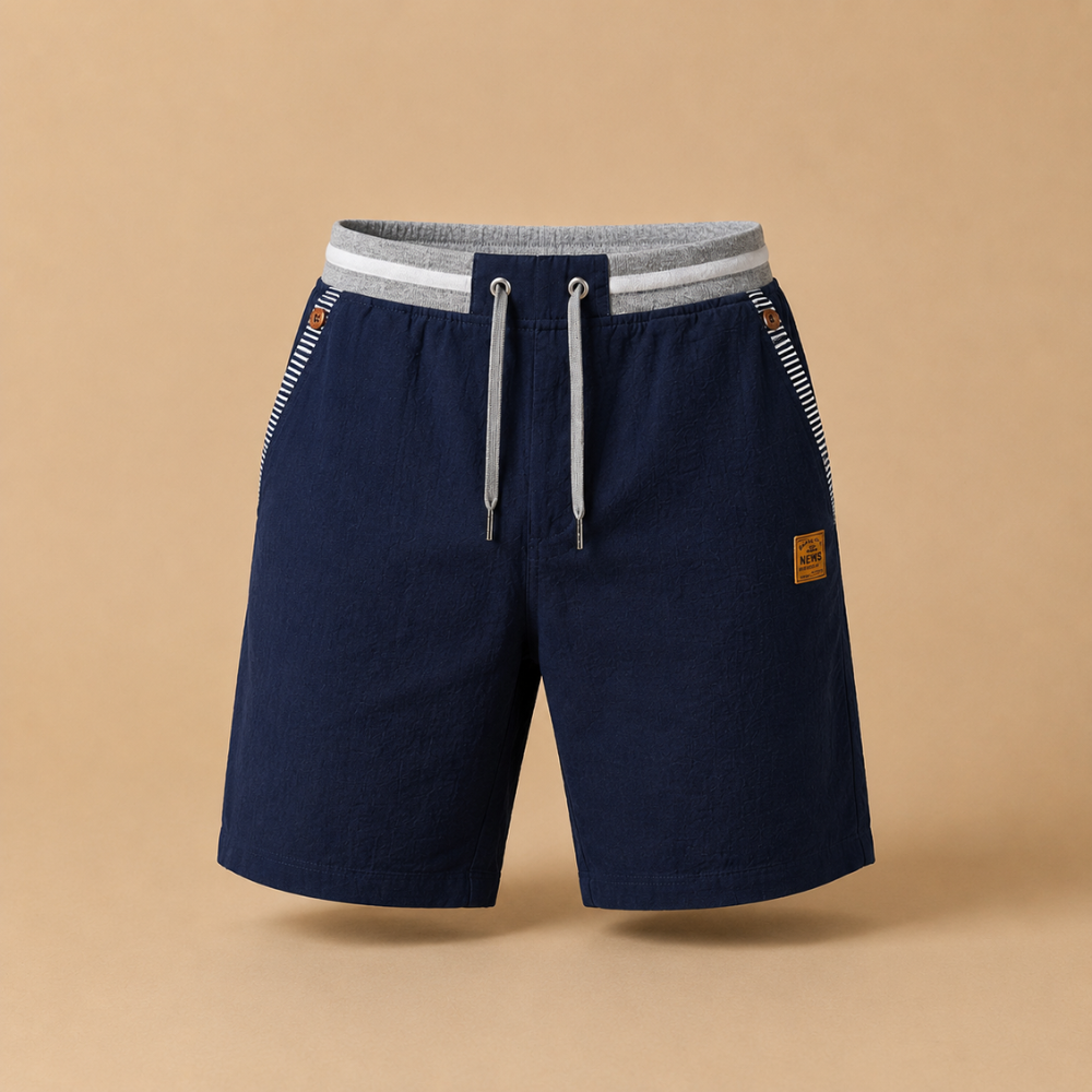 Heren bermudashorts met elastische tailleband en trekkoord Jelle Jora Mode