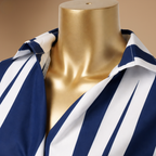 Dames midi-jurk met lange mouwen en overslag