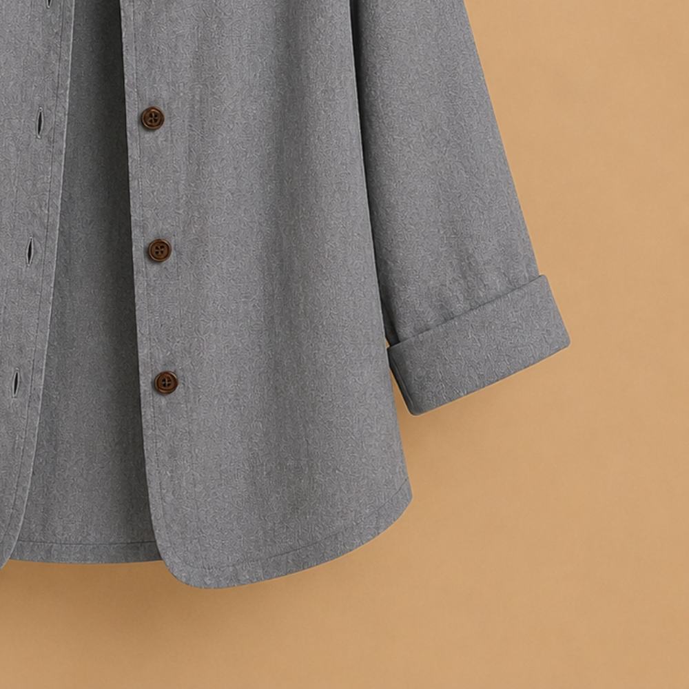 Damesblouse met omgeslagen kraag en knoopsluiting aan de voorkant Jelle Jora Mode