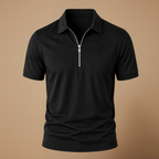 Heren ademend poloshirt met ritssluiting en korte mouwen Jelle Jora Mode