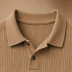 Heren casual poloshirt met korte mouwen en structuur Jelle Jora Mode