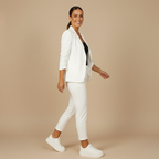 Effen kleurige kantoorpak blazer en joggingbroek set Jelle Jora Mode