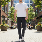 Slim fit geruite rechte broek voor heren Jelle Jora Mode