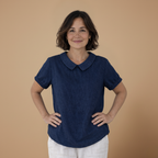 Dames losse casual blouse met korte mouwen Jelle Jora Mode