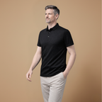 Heren ademend casual T-shirt met korte mouwen en structuur Jelle Jora Mode