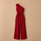 Dames off-shoulder jumpsuit met wijde pijpen Jelle Jora Mode