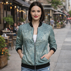 Casual bomberjack met bloemen print Jelle Jora Mode