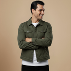 Casual Gewassen Denim Jasje voor Heren Jelle Jora Mode