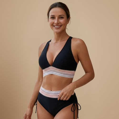 Dames bikiniset met hoge taille en halternek Jelle Jora Mode