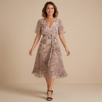 Dames casual knielengte zomerjurk met patroon Jelle Jora Mode