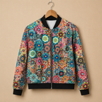 Casual bomberjack met bloemen print Jelle Jora Mode