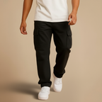 Casual Cargobroek met Trekkoord en Meerdere Zakken Jelle Jora Mode