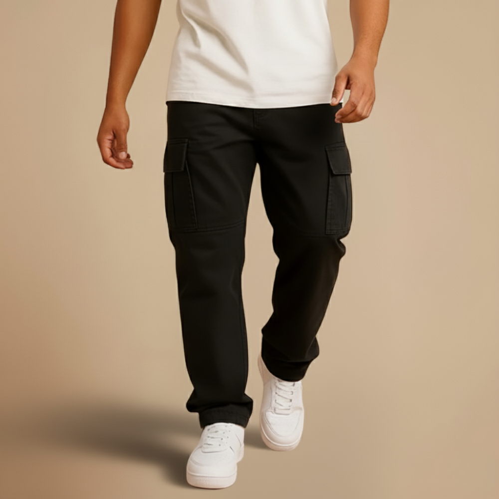 Casual Cargobroek met Trekkoord en Meerdere Zakken Jelle Jora Mode