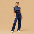 Dames mouwloze jumpsuit met wijde pijpen Jelle Jora Mode