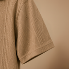 Heren casual poloshirt met korte mouwen en structuur Jelle Jora Mode