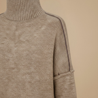 Dikke gebreide broek met hoge kraag voor dames Jelle Jora Mode